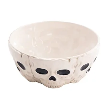 Bico Halloween Skull Ceramic Serving Bowl Microwave Safe