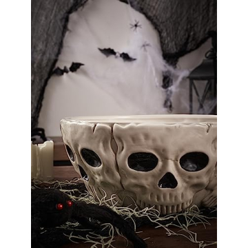 Bico Halloween Skull Ceramic Serving Bowl Microwave Safe