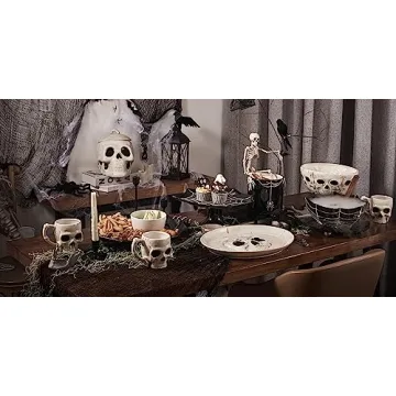 Bico Halloween Skull Ceramic Serving Bowl Microwave Safe