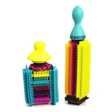 B. toys Bristle Block Stackadoos - 68 Colorful Building Blocks