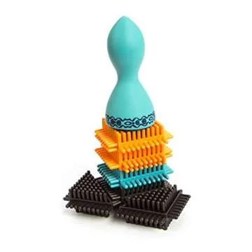 B. toys Bristle Block Stackadoos - 68 Colorful Building Blocks