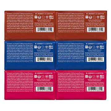 Dr. Bronner's - Pure-Castile Bar Soap (5 Ounce Variety Gift Pack) Eucalyptus, Peppermint, Rose - Mad...