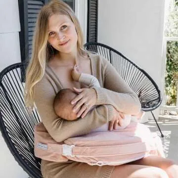 My Brest Friend Deluxe Nursing Pillow Cover - Slipcovers for Baby - Adjustable Fit, Easy Care, Durable - Original Nursing Pillow Not Included, Soft Rose