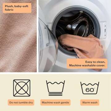 My Brest Friend Deluxe Nursing Pillow Cover - Slipcovers for Baby - Adjustable Fit, Easy Care, Durable - Original Nursing Pillow Not Included, Soft Rose