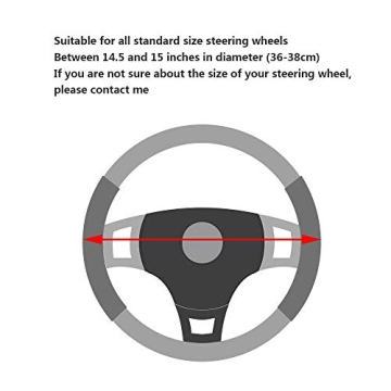 Stylish Pink Leather Anti-Slip Steering Wheel Cover for Women