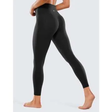 CRZ YOGA Women's Butterluxe High Waisted Yoga Leggings 25" - Double Seamed Buttery Soft Comfy Athlet...