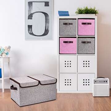 Foldable 33 Quart Storage Cubes | Stylish Organizers