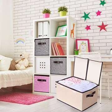 Foldable 33 Quart Storage Cubes | Stylish Organizers