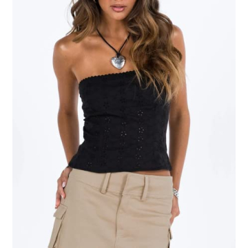 Elegant Women Lace Trim V Neck Cami Sleeveless Top