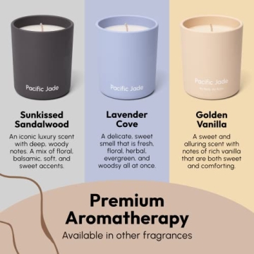 PACIFIC JADE Natural Soy Candle - Luxury 60 Hour Aroma