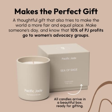 PACIFIC JADE Natural Soy Candle - Luxury 60 Hour Aroma