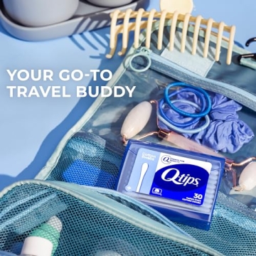Q-tips Cotton Swabs Travel Pack Compact Convenient 30 Count
