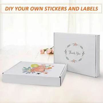 HORLIMER 13x10x2 inches Shipping Boxes Set of 25, White Corrugated Cardboard Box Literature Mailer