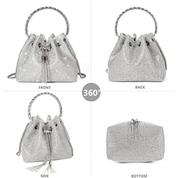 Sweetovo Bling Crystal Rhinestone Purse for Women