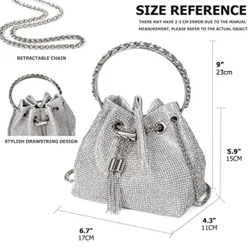 Sweetovo Bling Crystal Rhinestone Purse for Women