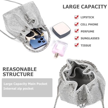 Sweetovo Bling Crystal Rhinestone Purse for Women