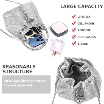 Sweetovo Bling Crystal Rhinestone Purse for Women