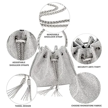 Sweetovo Bling Crystal Rhinestone Purse for Women