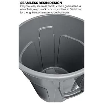 Durable Rubbermaid BRUTE 32-Gallon Trash Can with Venting Channels