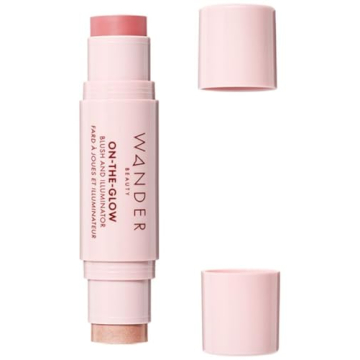 Wander Beauty On-the-Glow Blush and Illuminator - Coral Rose/Nude Glow - 7-in-1 Hydrating Cream Blus...
