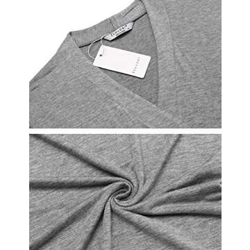 Ekouaer Maternity Labor Delivery Gown Robe Set Light Grey