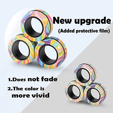 3PCS Magnetic Fidget Rings for Anxiety Relief and Focus
