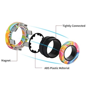 3PCS Magnetic Fidget Rings for Anxiety Relief and Focus