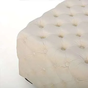 Luxurious Jaymee Velvet Ottoman for Modern Living