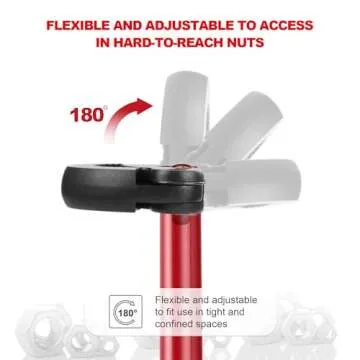 HAUTMEC 11-Inch Pro Basin Wrench Sink Faucet Wrench for Tight Spaces with Adjustable 3/8'' to 1-1/4'' Capacity Plumber Wrench for Faucet Hex Nuts under Sink HT0261-PL(Red)