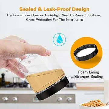 Hajoyful Plastic Storage Jars Airtight Clear 24 Pack 8oz 14oz