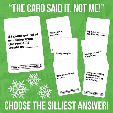 Not Parent Approved Card Game for Kids & Families