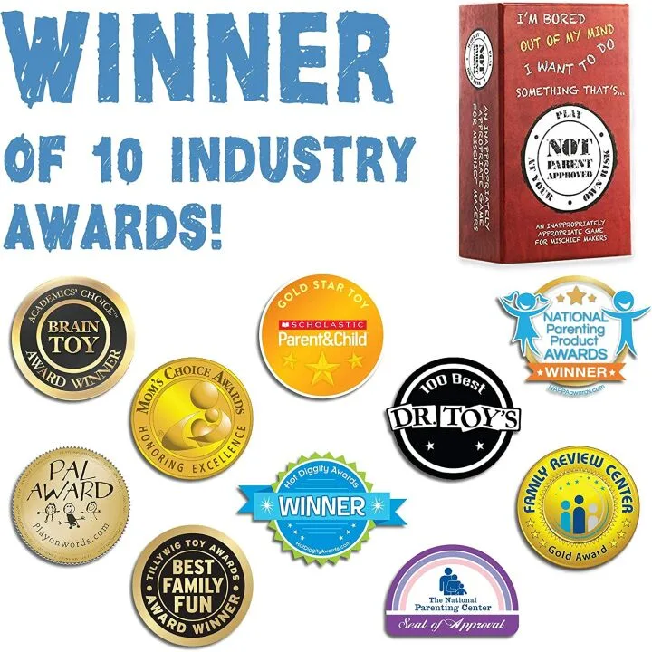 Not Parent Approved Card Game for Kids & Families