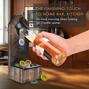 Dad Christmas Gifts from Daughter Son, Beer Bottle Opener Wall Mounted, Unique Birthday Gifts for Da...