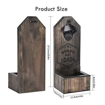 Dad Christmas Gifts from Daughter Son, Beer Bottle Opener Wall Mounted, Unique Birthday Gifts for Dad Stepdads,New Dad Presents, Best Dad Ever Gifts