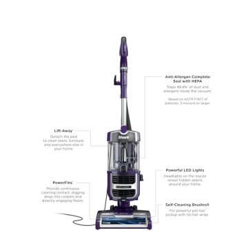 Shark ZD201 Vacuum with Powerfins for Powerful Cleaning
