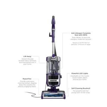 Shark ZD201 Vacuum with Powerfins for Powerful Cleaning