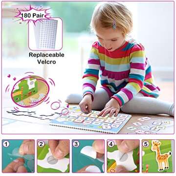 LYASILGC Busy Book for Toddlers 1-3, Toddler Educational Toys, 32 Themes Preschool Learning Activities Resources, Montessori Busy Book, Autism Sensory Toys for Boy & Girl, Develops Fine Motor Skills