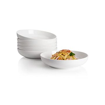 Sweese Pasta Bowls Set of 6 - Microwave Dishwasher Safe