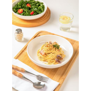 Sweese Pasta Bowls Set of 6 - Microwave Dishwasher Safe