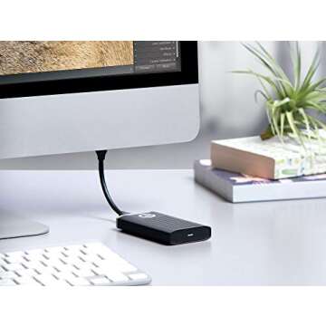 G-Technology 2TB G-DRIVE mobile SSD Durable Portable External Storage - USB-C (USB 3.1), Up to 560 MB/s - 0G06054-1, black