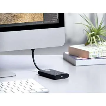 G-Technology 2TB G-DRIVE mobile SSD Durable Portable External Storage - USB-C (USB 3.1), Up to 560 MB/s - 0G06054-1, black