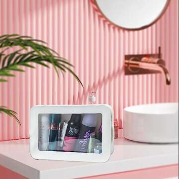 Valentine's Day Gifts Clear Makeup Bag Small, TSA Approved Portable Toiletry Bag with Zipper Cosmetic Travel Bag Makeup Organizer Case Mini Makeup Pouch for Purse Car Organizer Bag for Women Men