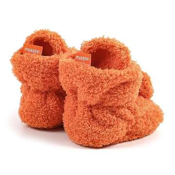 GDSDYM Baby Booties Cozy Christams Slippers Soft Baby Halloween Pumpkin Shoes Winter Warm Infant Newborn Crib Sock Shoes First Walkers