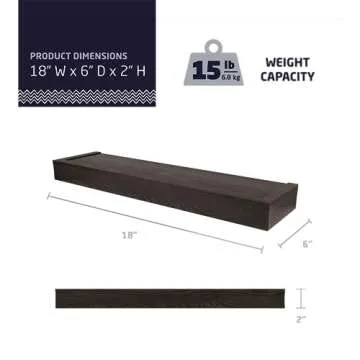 Floating Shelf Easy Tool-Free Installation Modern Design