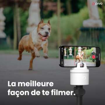 Pivo Pet Lite Pack Auto Pet, Face and Body Tracking, Ai-Powered 360° Rotation Smartphone Holder, Four-Legged Pet Training Content Creator, Auto Zoom Handsfree Photo & Video Recording - White