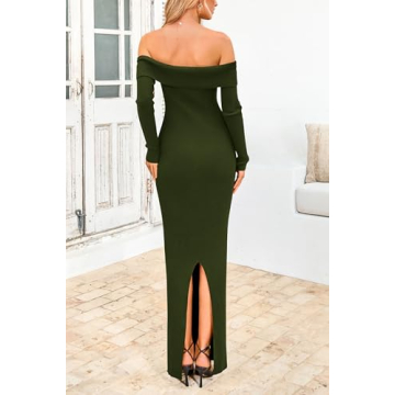 Stylish PRETTYGARDEN Off Shoulder Sweater Dress for Winter