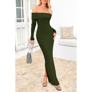 Stylish PRETTYGARDEN Off Shoulder Sweater Dress for Winter