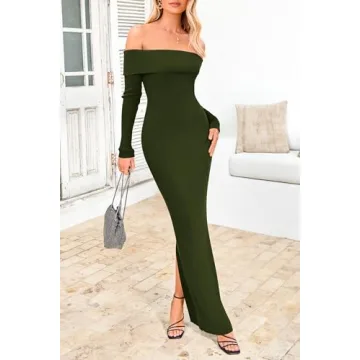 Stylish PRETTYGARDEN Off Shoulder Sweater Dress for Winter