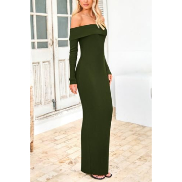 Stylish PRETTYGARDEN Off Shoulder Sweater Dress for Winter