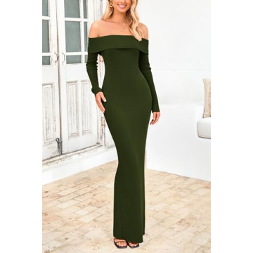 Stylish PRETTYGARDEN Off Shoulder Sweater Dress for Winter